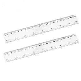 Frr02 Finrray 8 Inches Plastic Ruler Straight Measuring Tool Strong Hard Math