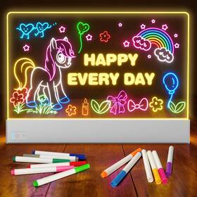 Ddbd001 Fletute Led Note Board 13.7 Inch X10 Lumiboard Drawing For Kids 4 Modes And 7 Co