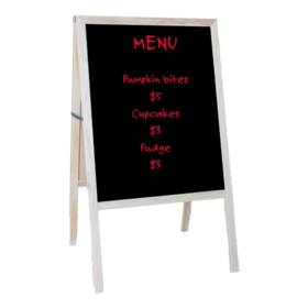 B01msdljq3 Flipside Products Marquee Easel Natural Hardwood White Dry Erase/black
