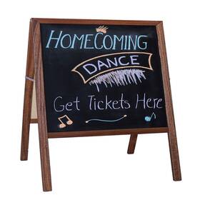 B06x1bq1b2 Flipside Products Marquee Easel Stained Hardwood White Dry Erase/black