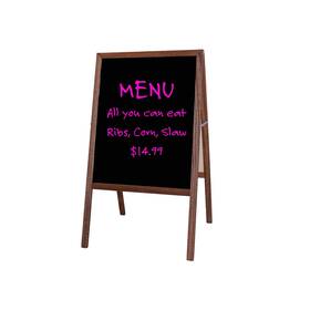 Flipside Products B08d2p3sb3 Marquee Easel Stained Hardwood White Dry Erase/black