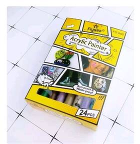 Fs-055 Flysea Acrylic Painter 24 Brilliant Colors