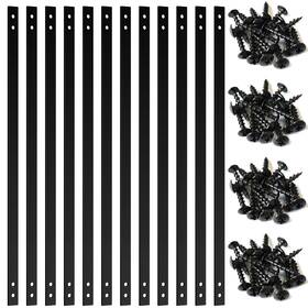 Fojely 714855019130 51 Pack Deck Balusters 32.25 Inch X1 Strip Baluster Black Metal Spindle And
