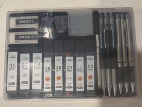 5192-us Four Candies Drafting Mechanical Pencil Set 0.5 0.7 0.9 2.0 Mm Art Drawing Kit With Leads Case