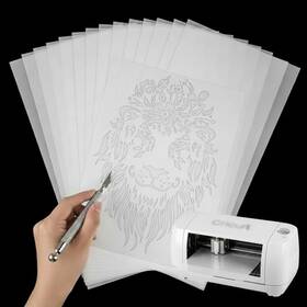 B0cftk498m Frienda 24 Blank Stencil Plastic Sheets Milky Translucent Pet Template 12x24 Inch