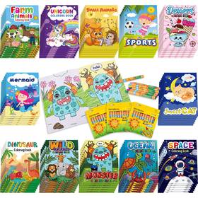 B0c81n6415 Fulmoon 144 Pcs Coloring Books With Crayons For Kids Bulk Dinosaur Animal Unicor