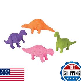 B01antokjo Fun Express Dinosaur Shaped Erasers - Bulk Set Of 24 Stationery School