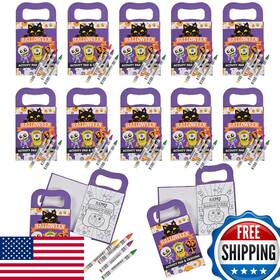B07qd7wt44 Fun Express Mini Halloween Activity Books Crayons Set Of 12 And