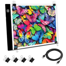 N1alb002 Funshot A4 Led Light Pad Tracing Box With Usb Power Cable And 4 Fasten Clips 3