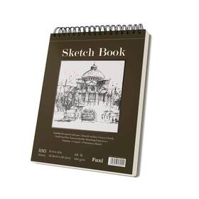 12sketch Fuxi 9 Inch X 12 Sketch Book Top Spiral Bound Pad 1 Pack 100 Sheets 68l