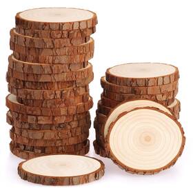 Fuyit 200109 Nh 2 Unfinished Wood Slices With No Hole 30 Pcs 2.8-3.1 Inches Natural Wood