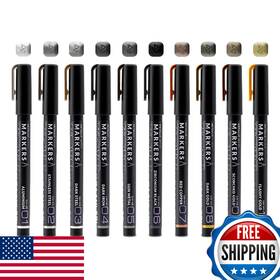 B0dftvrqnd Gaahleri Water Based Acrylic Metallic Ink Marker Set - 10 Colors Gm-set