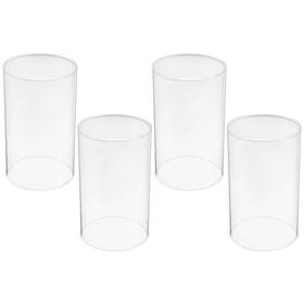 4ebst520klkgt6lt3214v Gatuida 4pcs Hurricane Candle Holder Open Ended Clear Glass Lamp Shade Chimney Tube C