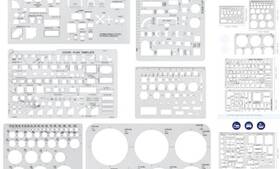 Gau00082 Gaueneen 6 Pcs Architectural Templates Circle Template House Plan Interior Design