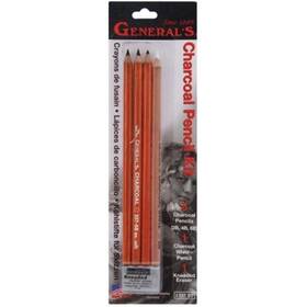 138504 General Pencil 557bp Charcoal Kit-5 Pieces