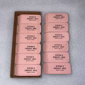 General S Kimberly No.132 #132 Pink Eraser Vintage Nos 1 Dozen