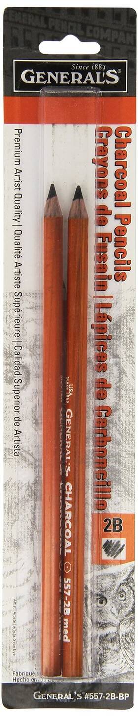 557-2b-bp Generals Charcoal Pencil 2b 2 Each