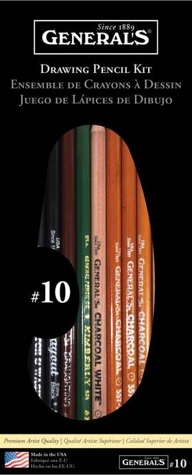 Generals 683203332187 General Pencil Drawing Kit 10 -piece