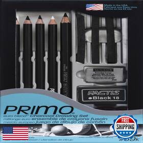 B010bugz0c Generals Primo Charcoal Deluxe Drawing Set Of 12