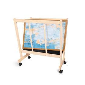 B2c230150 Genmous & Co. Wood Large Print Rack With Castors - Artist Display And Sto... Fast Ship