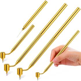 B09jzbh7k5 Gersoniel 2x 0.5mm Gold Fine Line Detailing Fluid Painting Pens Touches