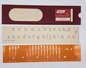 164b Gestetner Vintage 1/2 Inch Lettering Guide Drafting Stencil Made In England