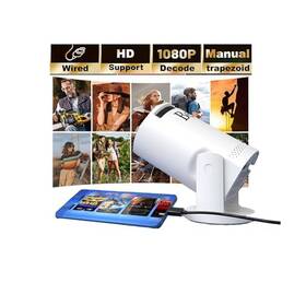 Q5-mate Geylnxng Wireless Mini Projector With Wifi 6 And 5g 4k 1080p Support Portable Project