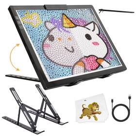 Ginghowen 762949828809 Rechargeable Light Pad A4 Board For Diamond Painting With Adjustable St