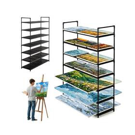 M5145b Gleecosy M5145b- Art Drying Rack For Classroom Largeand Lightweight 7-tier With Removable Rac