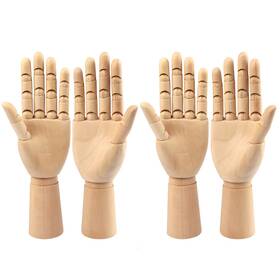 Gniemckin B0c5xl6m1n Wooden Hand Model 4 Pcs 12 Inches Left And Right Art Mannequin Figure For