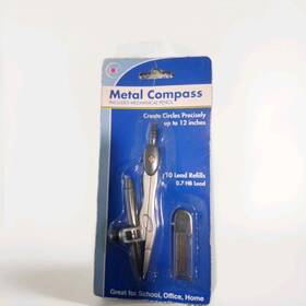 Green Brier 639277482082 Metal Compass And Pen Includes Refills Mechanical Makes Perfect 12 Inch Circles New