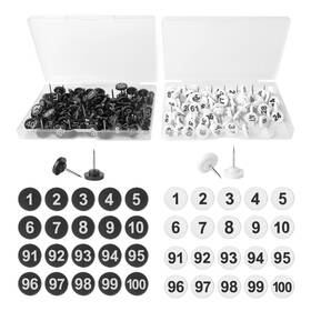 Gshymxt 734541739975 Soug 200pcs Numbered Push Pin Tacks 1-100 Sequential Number Pins