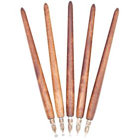 21go0529a-1 Gullor Wooden Cartoon Pen Set Calligraphy Dip Pens With 5 Size Nibs For Manga