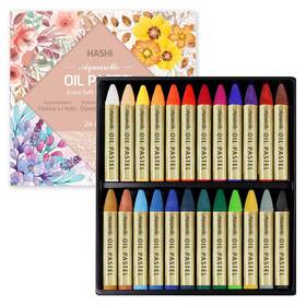 B096ljf3ks Ha Shi Water Soluble Oil Crayons 24 Color Set Artists Watercolor And Pastel
