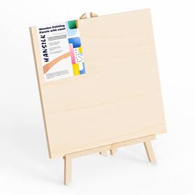 Spk-hkdmt-12 Hansilk 12 Wooden Canvas Panels With Easel Set Complete Art Supplies For Artists I