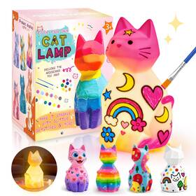 B0bv2bsy4t Hapmars Paint Your Own Cat Lamp Kit Diy Crafts Night Light For Kids 4-12