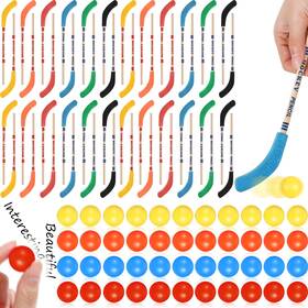 B0cj4xkny4 Harloon 100 Pcs Hockey Party Favors Multicolor Stick Pencils And Erasers