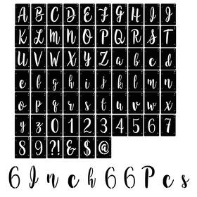 Myd065 Hctwpy Letter Stencils 6 Inch Interlocking Stencil Kit Reusable Boutique Calligraphy