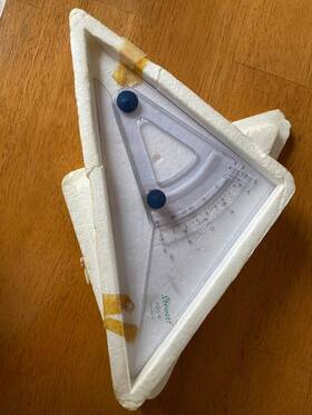 1120-6 Helix La08t Stewart Professional Adjustable Triangle Made In Denmark Drafting