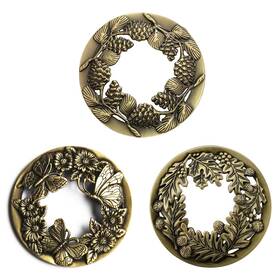 Cls0001 Hicello 3pcs Antique Bronze Metal Candle Toppers For Jar Candles Even Burn Covers W