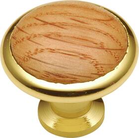 P427-oak Hickory Hardware 1-3/8-inch Wood Grain Cabinet Knob Oak