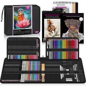 Hf-dss136 Hiforny 136 Pcs Drawing And Sketching Set Pro Art Supplies With Graphite Charco
