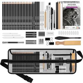Hf-spt60-rb Hiforny 60 Pcs Drawing Kit Sketching Pencil Set Sketch Pencils Art Supplies W