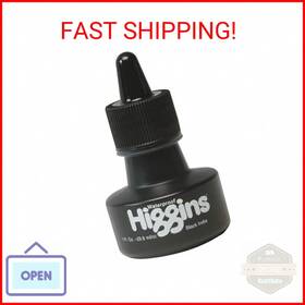 Higgins 070530442014 Waterproof Black India Ink 1 Oz