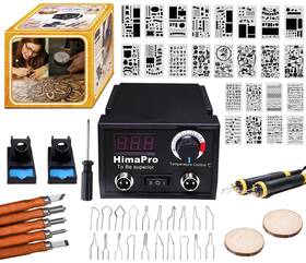 50402 Himapro Dual Pen Wood Burning Kit Burner Tool Station