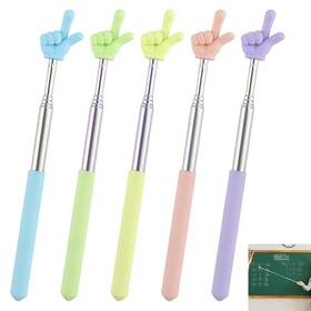 Pointers001 Hoeslaw 5 Pcs Finger Pointer Stick For Classroom 8 Inch -27 Extendable Teaching