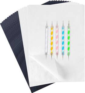 Homtable 744110923056 150 Pieces Black White Carbon Transfer Paper Set Tracing Graphite C