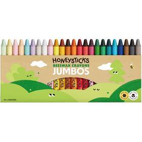 B0cphwvwz7 Honeysticks Jumbo Crayons 24 Pack - 100% Pure Beeswax Non-toxic
