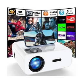 Honpow 728925997990 Native 1080p Full Hd Bluetooth Projector 11000 Lumens Mini Portable Outdoor