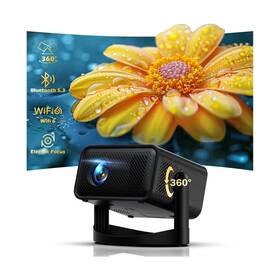Hotpeak 758918441421 Projector With Wifi And Bluetooth 360 Rotation Smart 1080p Supp